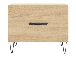 Mesa De Centro| Mesa de centro 50x50x40 cm derivados de madeira carvalho sonoma PT380903 Castanho