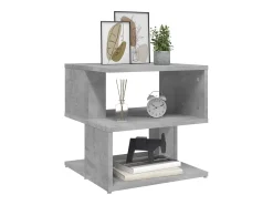 Mesa De Centro| Mesa de centro 40x40x40 cm derivados de madeira cimento PT240279 Cinzento