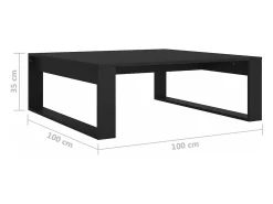 vidaxl Mesa de centro 100x100x35 cm derivados de madeira^ Mesa De Centro