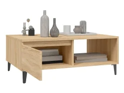 New Mesa de centro 90x60x35 cm derivados de madeira carvalho sonoma PT915098 Castanho