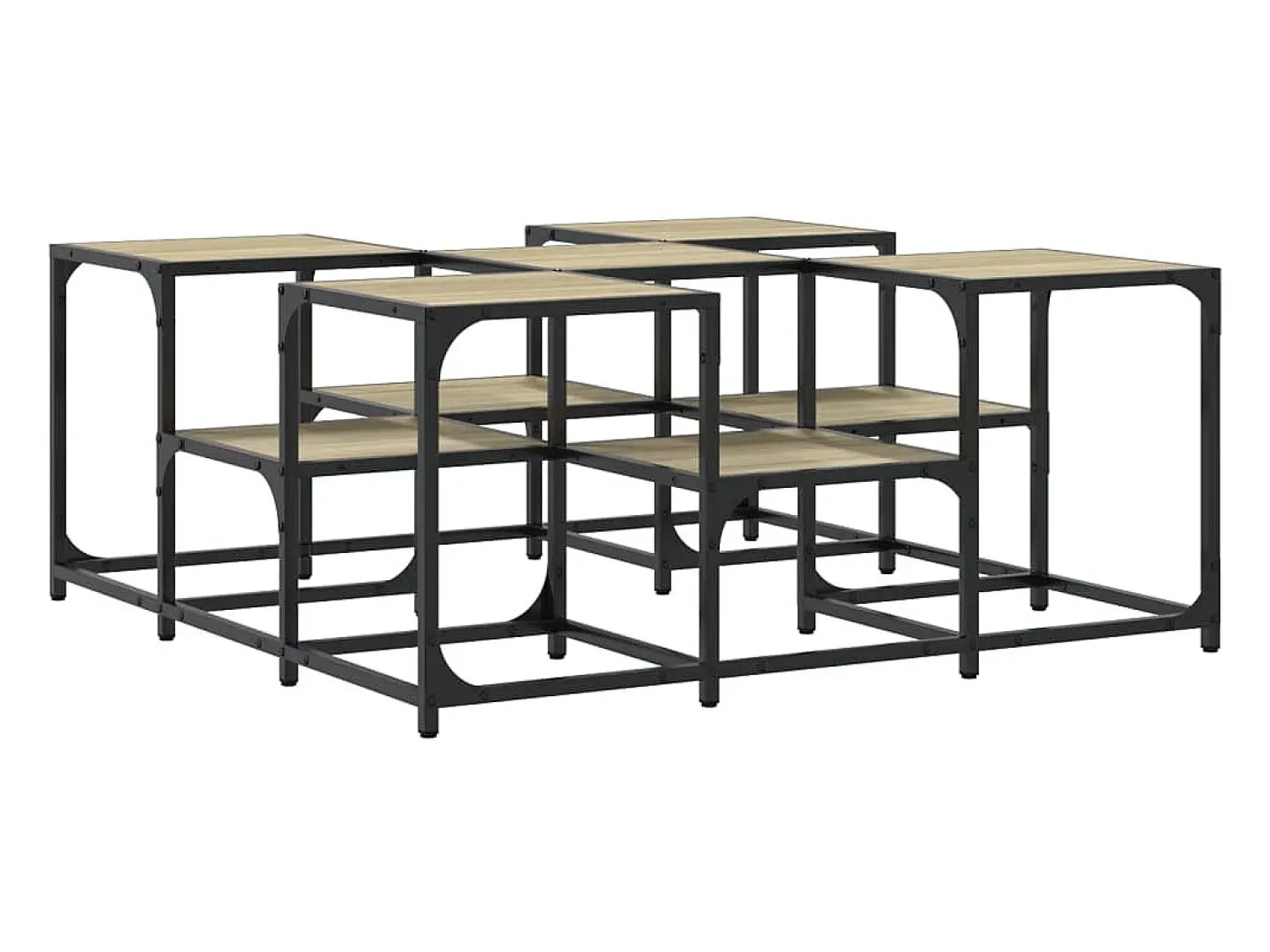 Best vidaxl Mesa de centro 91x91x40 cm derivados de madeira carvalho sonoma Natural claro