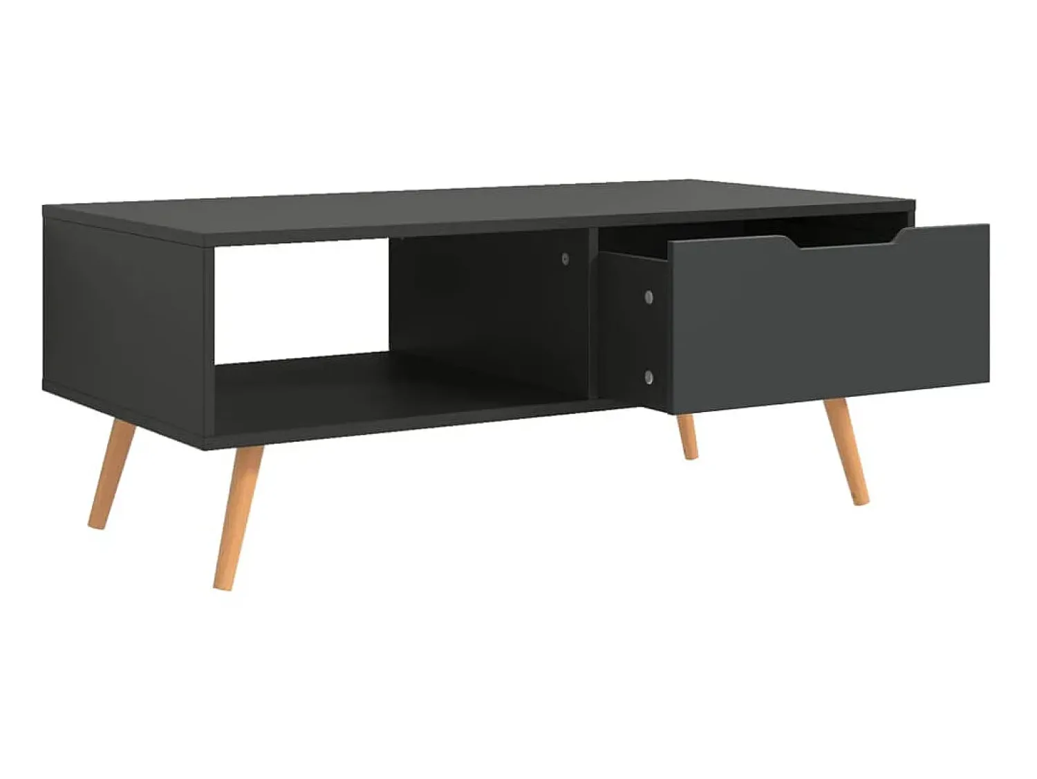 Mesa De Centro| Mesa de centro 100x49,5x43 cm derivados de madeira cinza PT631593 Cinzento