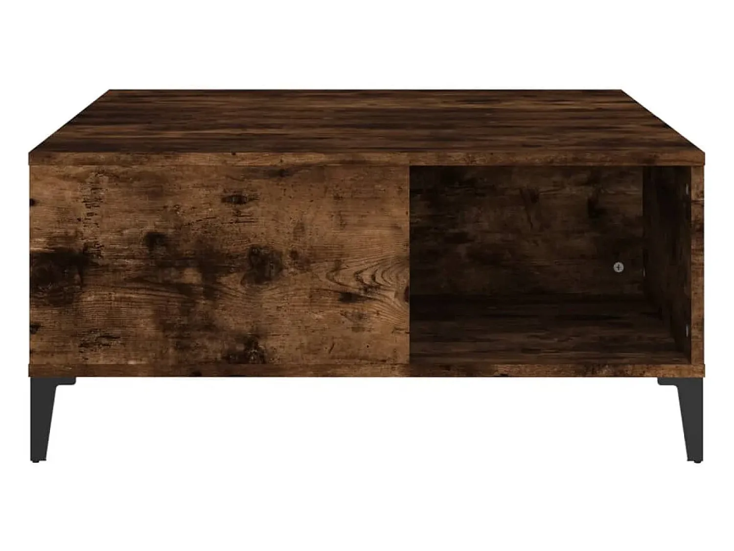 vidaxl Mesa de centro 80x80x36,5 cm derivados madeira carvalho fumado^ Mesa De Centro