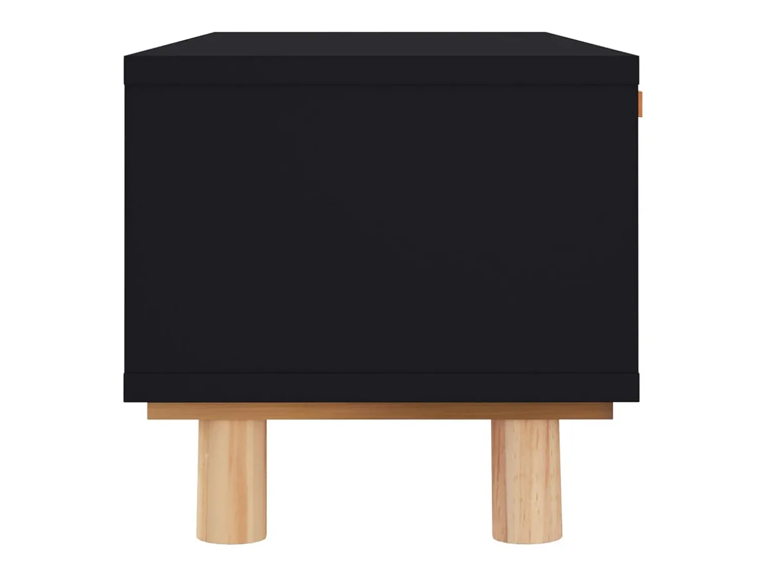 Mesa De Centro|vidaxl Mesa de centro 80x40x30 cm derivados madeira pinho maciço Preto