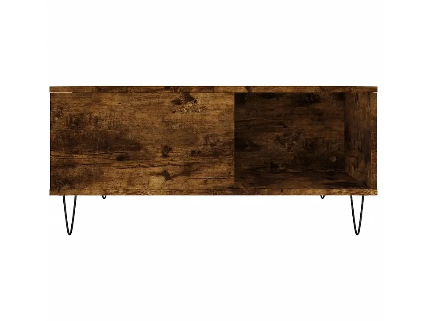 Mesa De Centro| Mesa de centro 80x80x36,5 cm derivados madeira carvalho fumado PT158642 Castanho