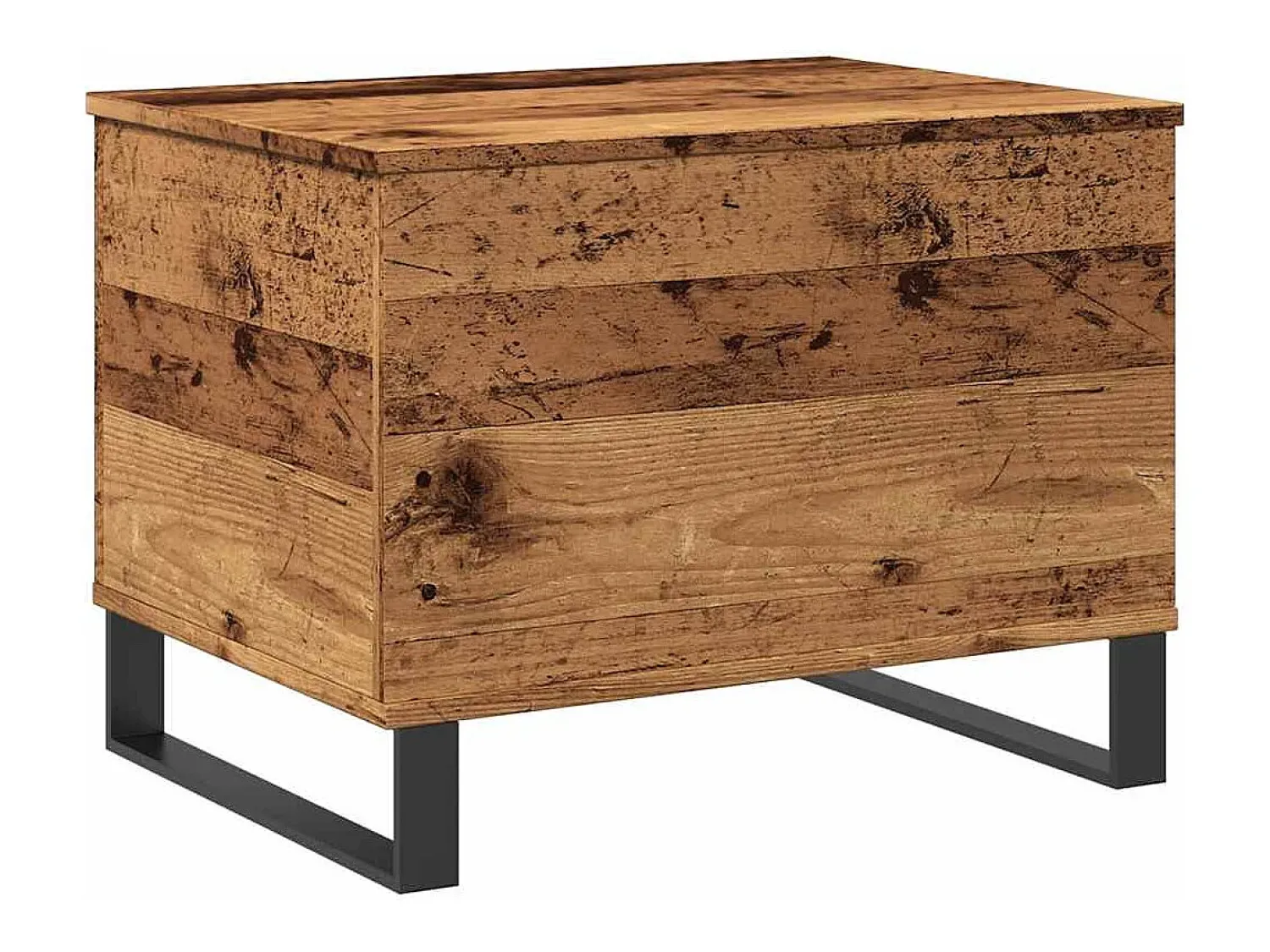 vidaxl Mesa de centro 60x44,5x45 cm derivados de madeira madeira velha^ Mesa De Centro
