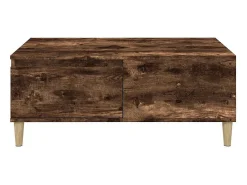 Mesa De Centro|vidaxl Mesa de centro 90x50x36,5 cm derivados madeira carvalho fumado Natural claro