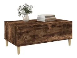 Mesa De Centro|vidaxl Mesa de centro 90x50x36,5 cm derivados madeira carvalho fumado Natural claro