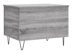 Outlet Mesa de centro 60x44,5x45 cm derivados de madeira cinza sonoma PT139035 Cinzento