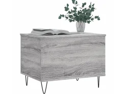 Outlet Mesa de centro 60x44,5x45 cm derivados de madeira cinza sonoma PT139035 Cinzento