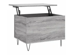 Outlet Mesa de centro 60x44,5x45 cm derivados de madeira cinza sonoma PT139035 Cinzento