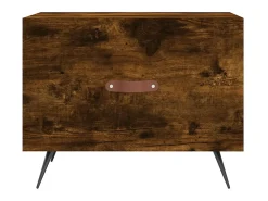 Mesa De Centro| Mesa de centro 50x50x40 cm derivados de madeira carvalho fumado PT548346 Castanho