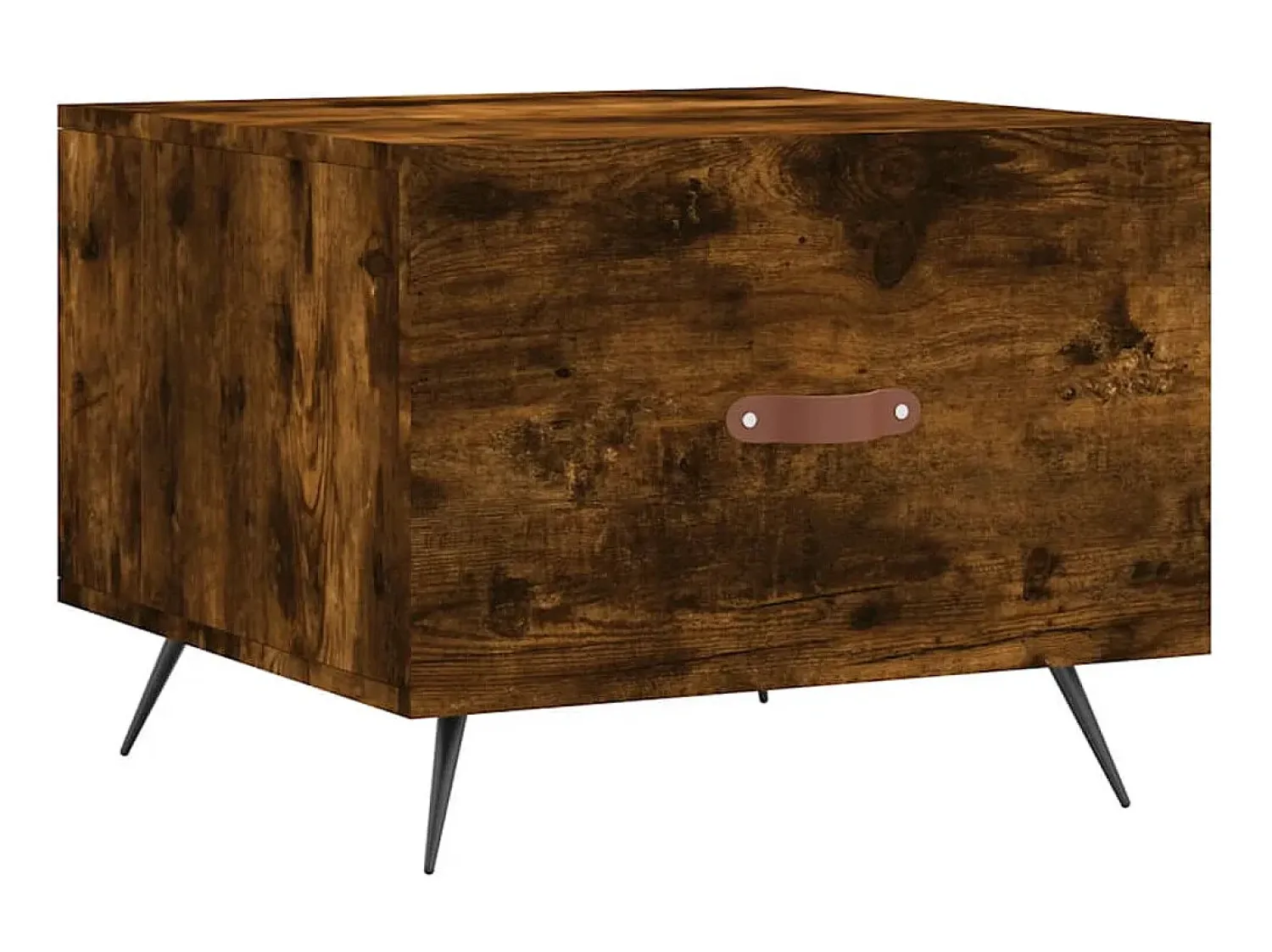 Mesa De Centro| Mesa de centro 50x50x40 cm derivados de madeira carvalho fumado PT548346 Castanho