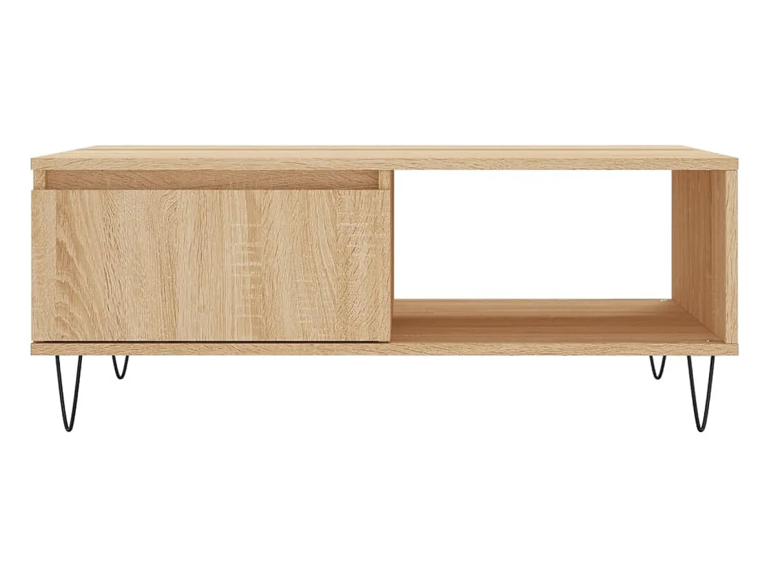 Discount vidaxl Mesa de centro 90x60x35 cm derivados de madeira carvalho sonoma Natural claro