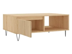 Discount vidaxl Mesa de centro 90x60x35 cm derivados de madeira carvalho sonoma Natural claro
