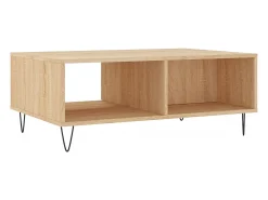 Discount vidaxl Mesa de centro 90x60x35 cm derivados de madeira carvalho sonoma Natural claro