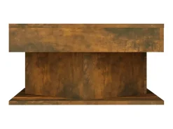 Mesa De Centro* Mesa de centro 57x57x30 cm derivados de madeira carvalho fumado PT548282 Castanho