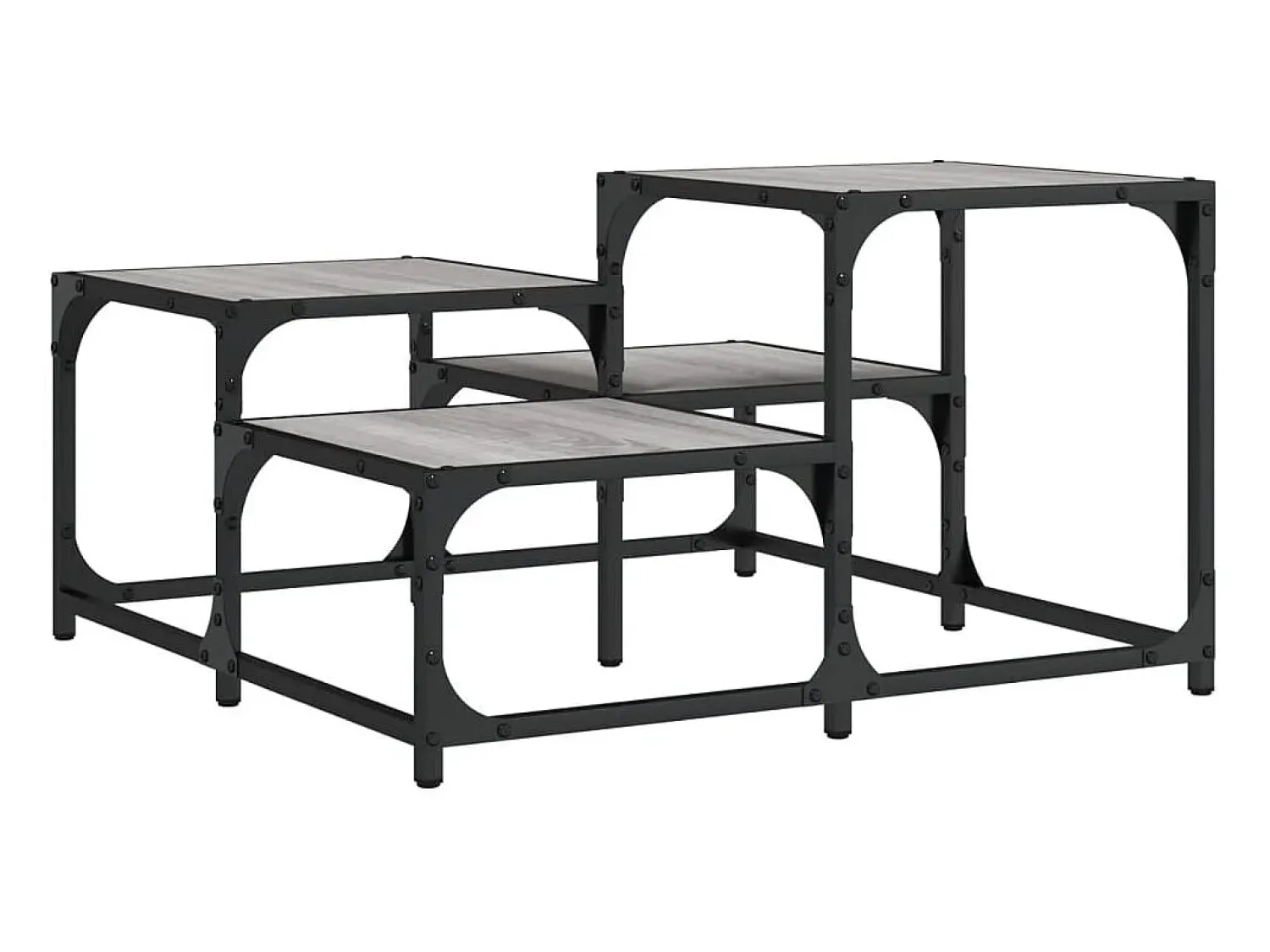 Mesa De Centro|vidaxl Mesa de centro 68x68x40 cm derivados de madeira sonoma Cinzento