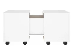 Mesa De Centro|vidaxl Mesa de centro 60x60x38 cm derivados de madeira Branco