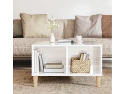 Mesa De Centro* Mesa de centro 60x50x36,5 cm derivados madeira brilhante PT832251 Branco