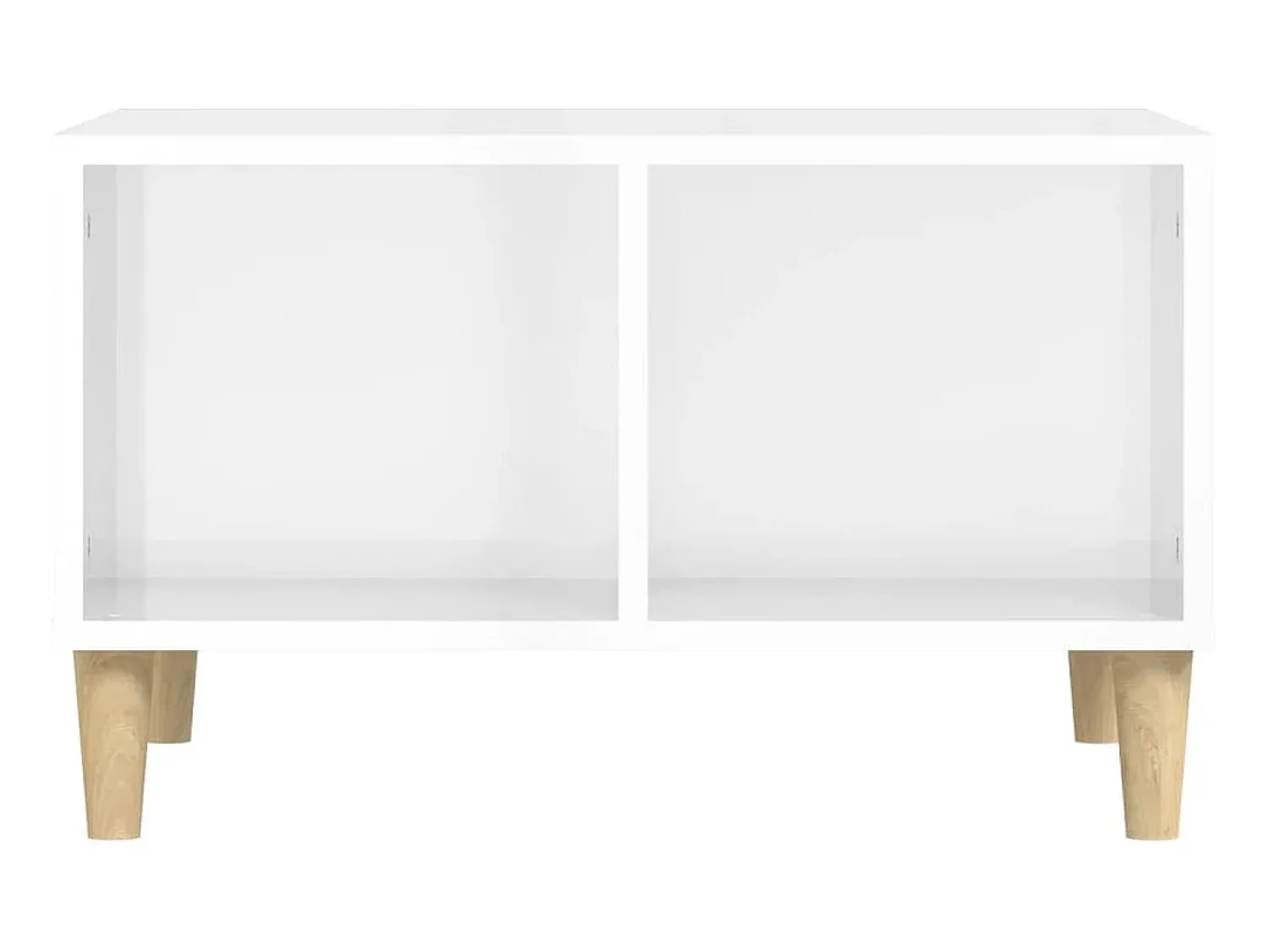 Mesa De Centro* Mesa de centro 60x50x36,5 cm derivados madeira brilhante PT832251 Branco