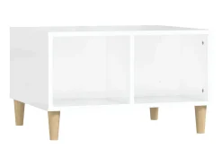 Mesa De Centro* Mesa de centro 60x50x36,5 cm derivados madeira brilhante PT832251 Branco