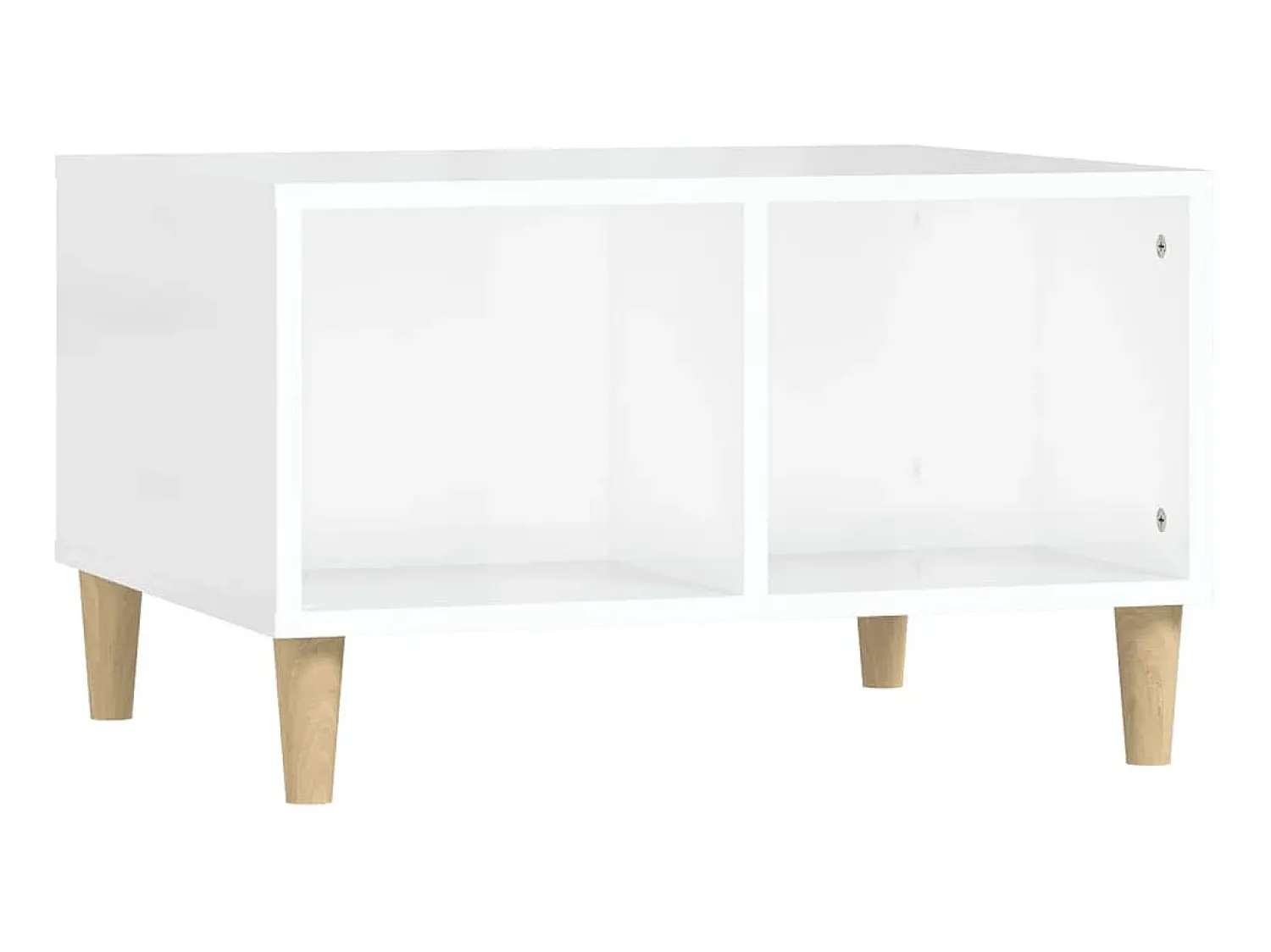 Mesa De Centro* Mesa de centro 60x50x36,5 cm derivados madeira brilhante PT832251 Branco