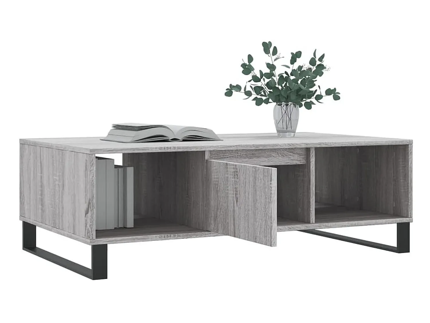 Mesa de centro 104x60x35 cm derivados madeira sonoma PT266974^ Mesa De Centro