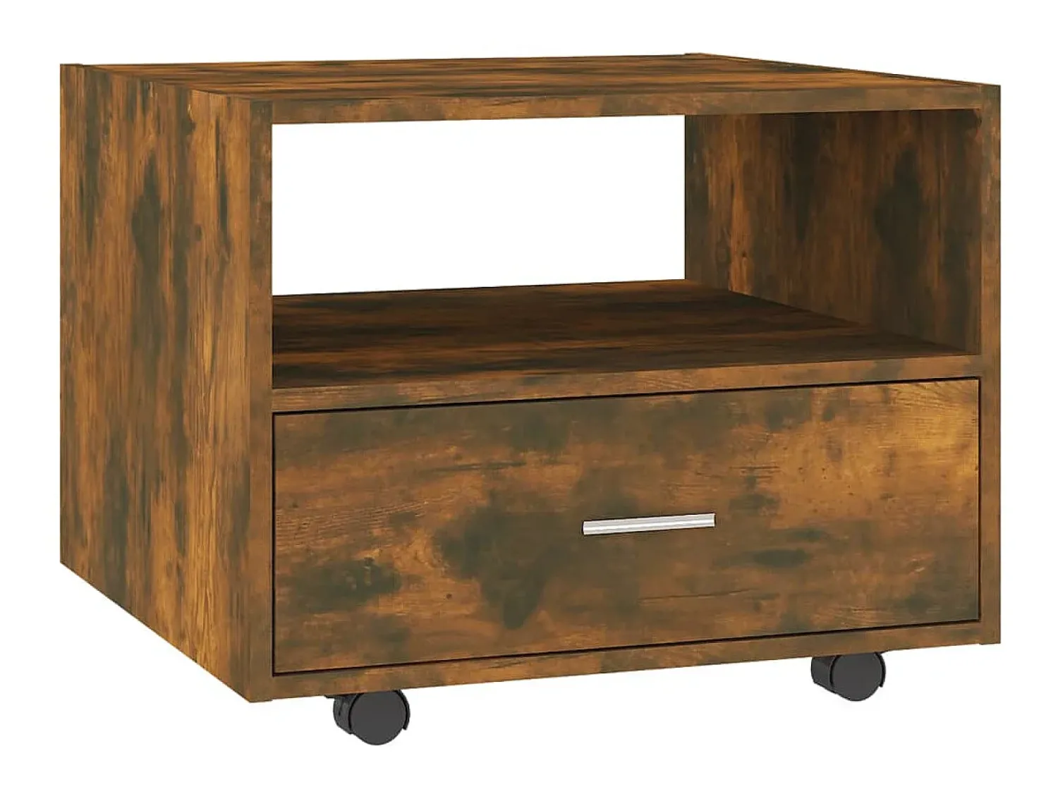 New Mesa de centro 55x55x40 cm derivados de madeira carvalho fumado PT647202 Castanho