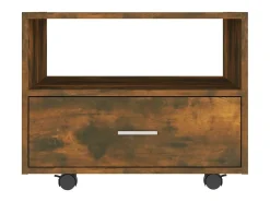 New Mesa de centro 55x55x40 cm derivados de madeira carvalho fumado PT647202 Castanho
