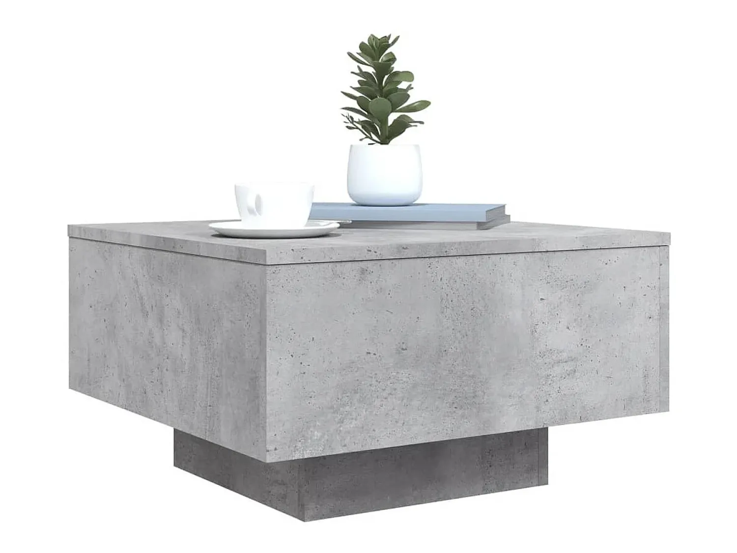 Mesa de centro 55x55x31 cm derivados de madeira cinza-cimento PT126455^ Mesa De Centro