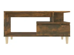 Mesa de centro 90x49x45 cm derivados madeira carvalho fumado PT432177^ Mesa De Centro