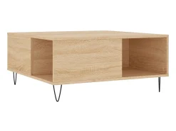 Mesa De Centro* Mesa de centro 80x80x36,5 cm derivados madeira carvalho sonoma PT354438 Castanho