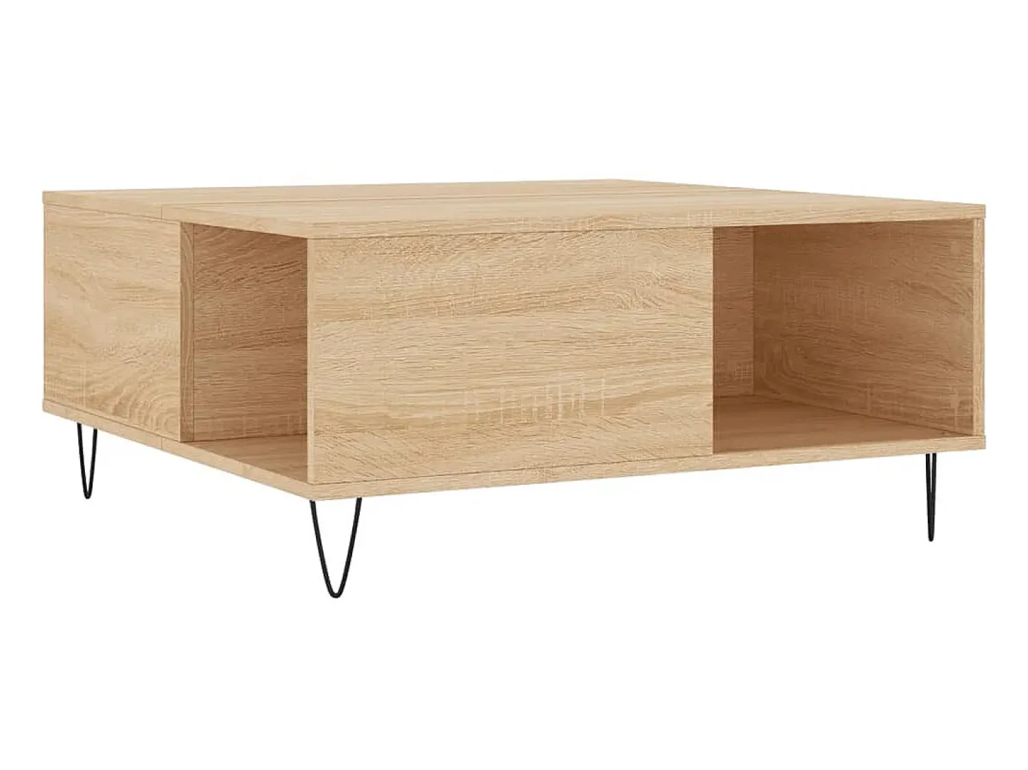 Mesa De Centro* Mesa de centro 80x80x36,5 cm derivados madeira carvalho sonoma PT354438 Castanho