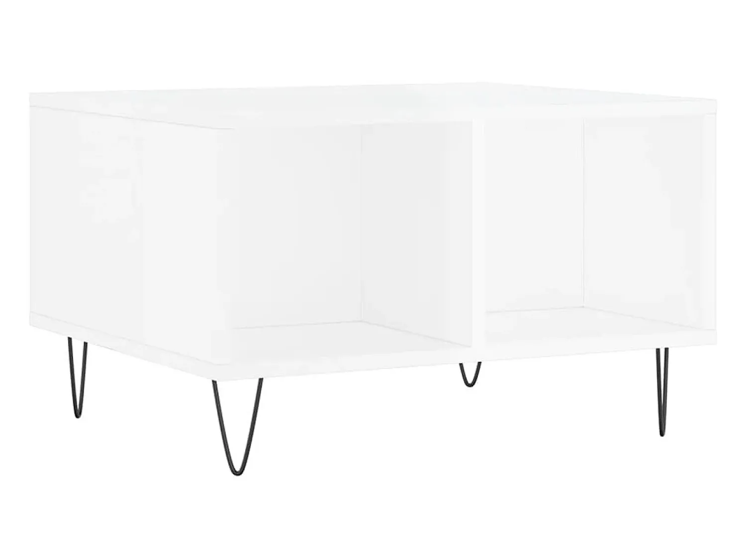 Mesa De Centro* Mesa de centro 60x50x36,5 cm derivados madeira brilhante PT101206 Branco