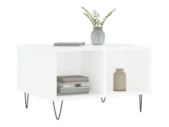 Mesa De Centro* Mesa de centro 60x50x36,5 cm derivados madeira brilhante PT101206 Branco