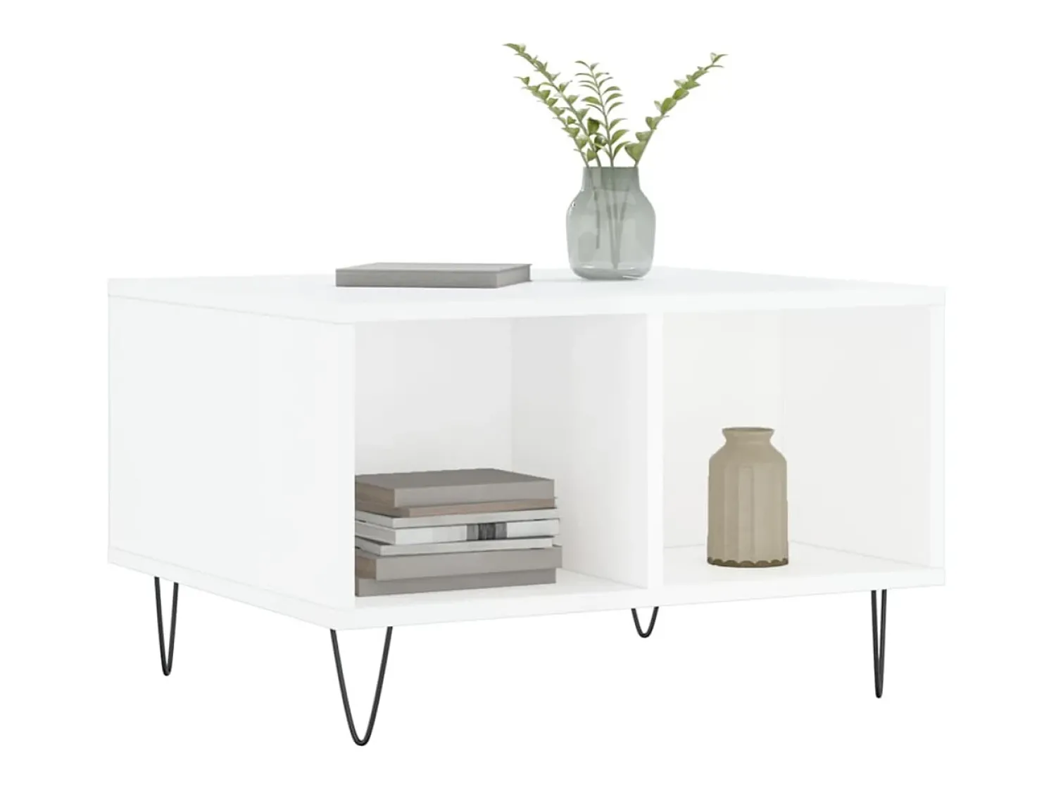Mesa De Centro* Mesa de centro 60x50x36,5 cm derivados madeira brilhante PT101206 Branco