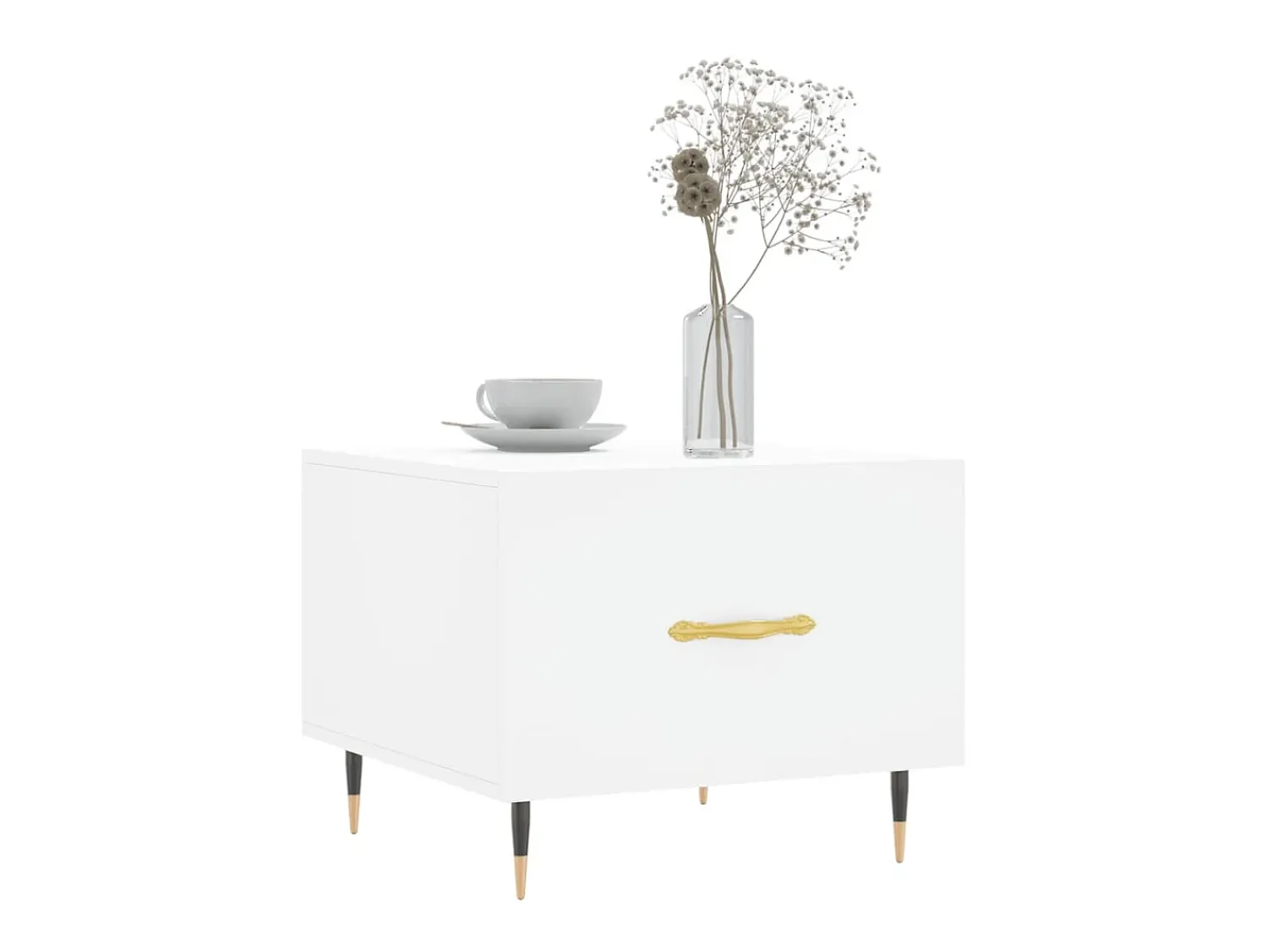 Mesa De Centro| Mesa de centro 50x50x40 cm derivados de madeira PT271809 Branco