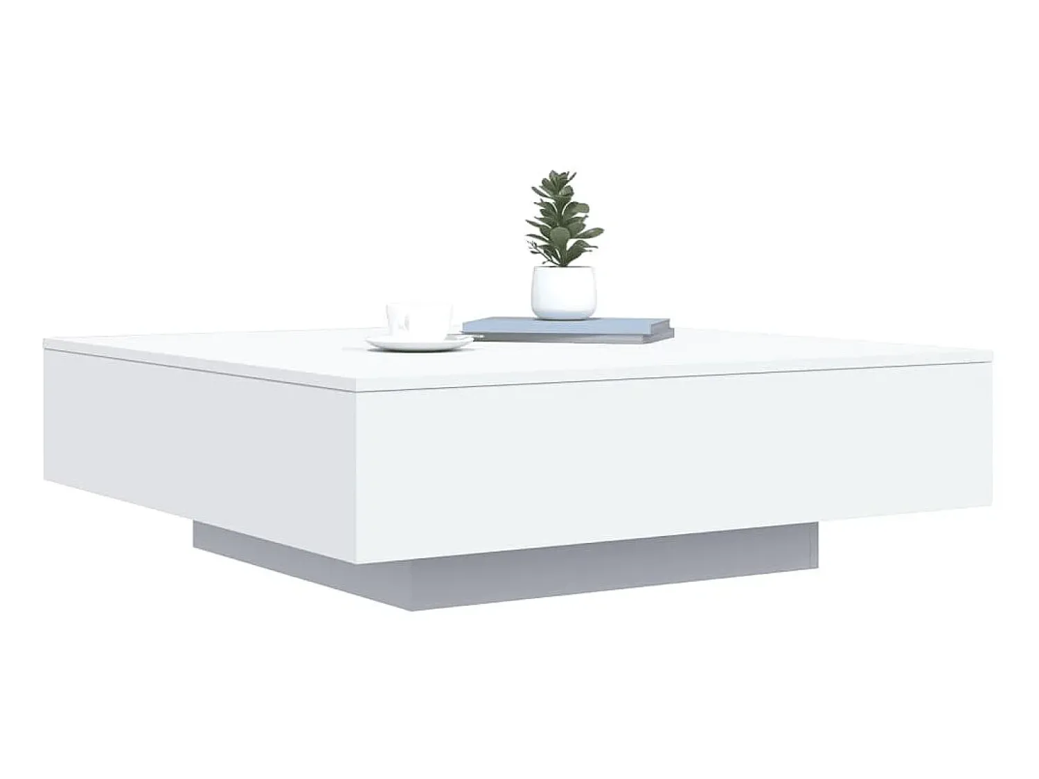Mesa De Centro| Mesa de centro 100x100x31 cm derivados de madeira PT894094 Branco