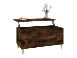 Mesa De Centro| Mesa de centro 90x44,5x45 cm derivados madeira carvalho fumado PT505320 Castanho