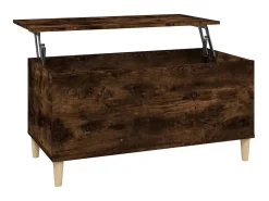 Mesa De Centro| Mesa de centro 90x44,5x45 cm derivados madeira carvalho fumado PT505320 Castanho