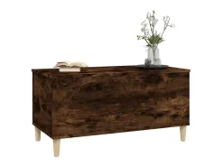 Mesa De Centro| Mesa de centro 90x44,5x45 cm derivados madeira carvalho fumado PT505320 Castanho