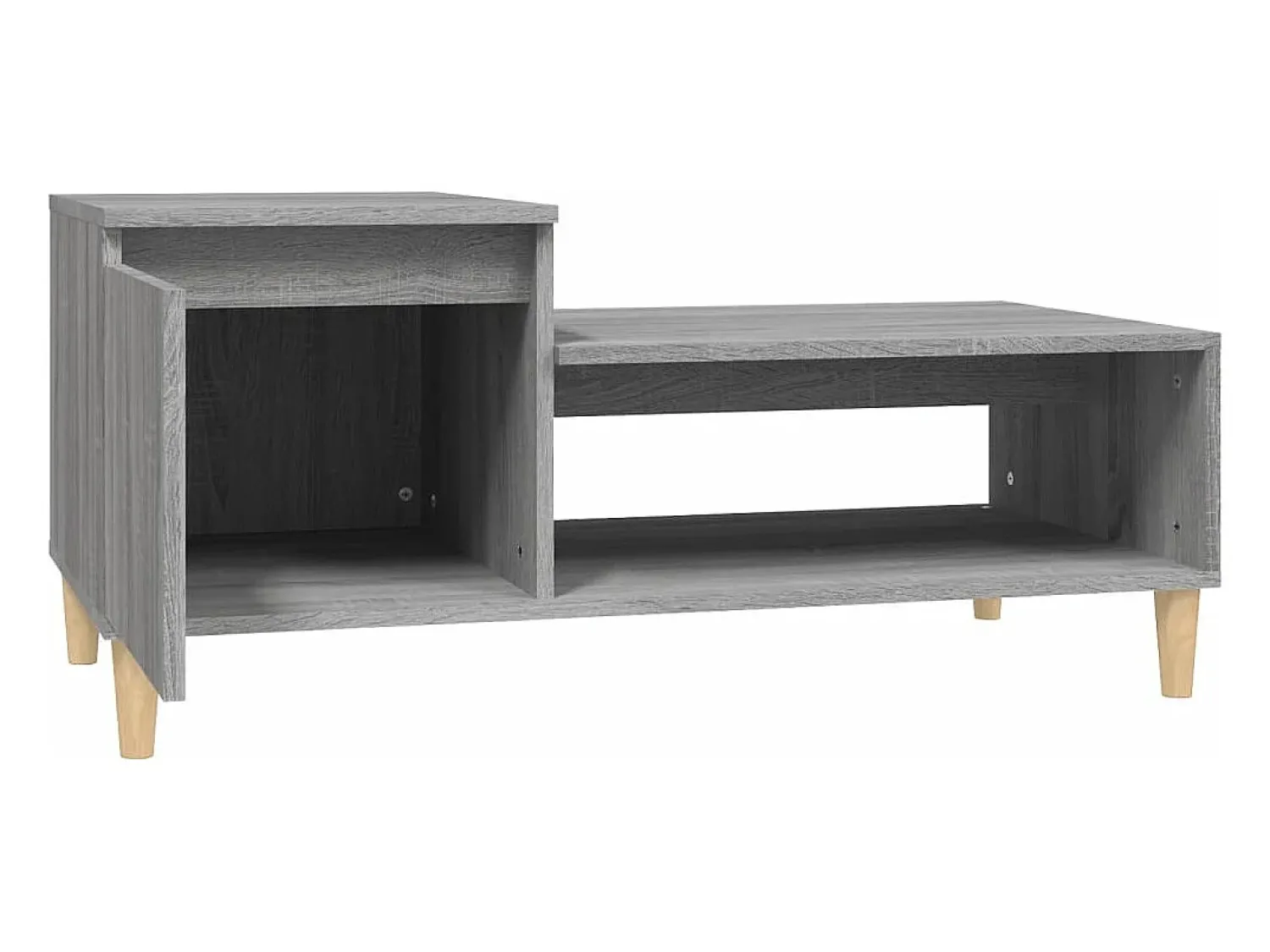 Discount vidaxl Mesa de centro 100x50x45 cm derivados madeira sonoma Cinzento