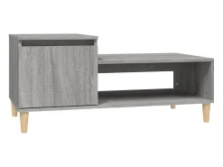 Discount vidaxl Mesa de centro 100x50x45 cm derivados madeira sonoma Cinzento