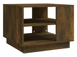 Mesa De Centro*vidaxl Mesa de centro 55x55x43 cm derivados de madeira carvalho fumado Natural claro
