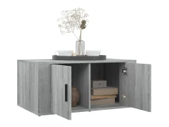 Discount Mesa de centro 80x50x36 cm derivados de madeira cinza sonoma PT567972 Cinzento