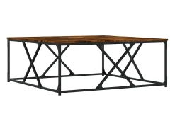vidaxl Mesa de centro 100x100x40 cm derivados madeira carvalho fumado^ Mesa De Centro