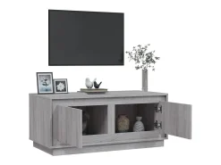 Móvel De Tv* Mesa de centro 102x50x44 cm derivados madeira sonoma PT299114 Cinzento
