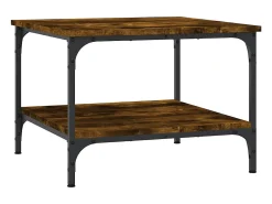 vidaxl Mesa de centro 55x55x40 cm derivados de madeira carvalho fumado^ Mesa De Centro