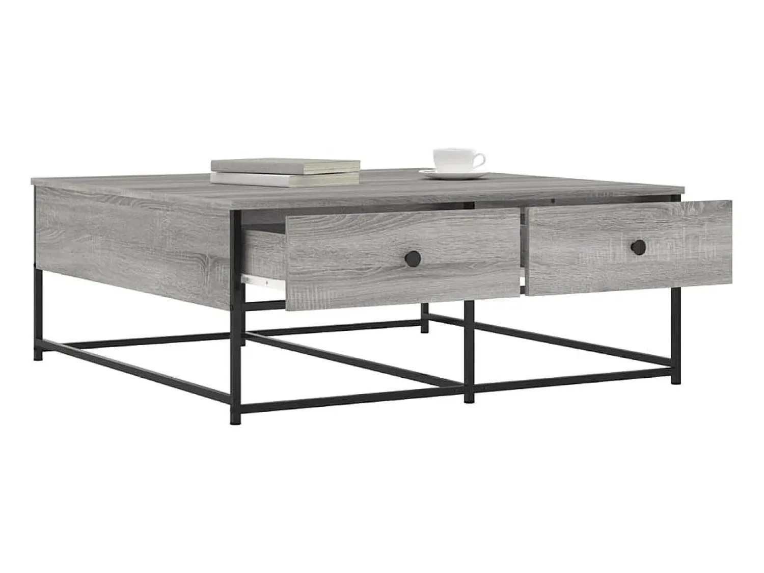 Mesa de centro 100x99x40 cm derivados madeira sonoma PT369141^ Mesa De Centro